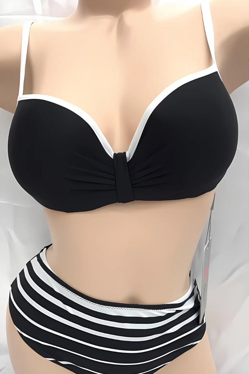 Solid Stripe Mix Active Bikini Set S2-M2-L2 6 pcs 1 pack