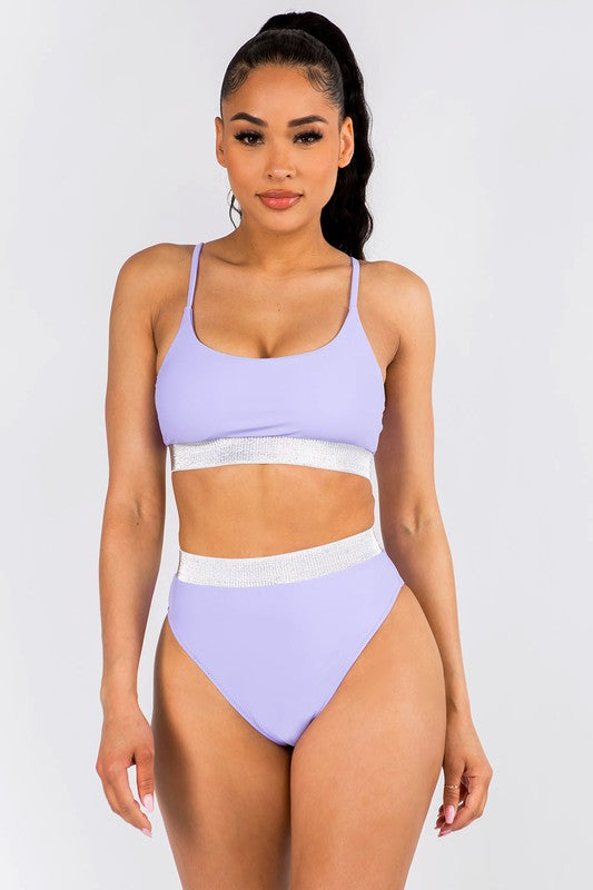 Sporty high waist 2 piece swimsuit S1-M1-L1 3 pcs 1 pack