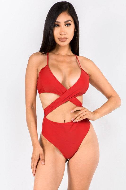 Sexy Criss Cross Cutout One Piece