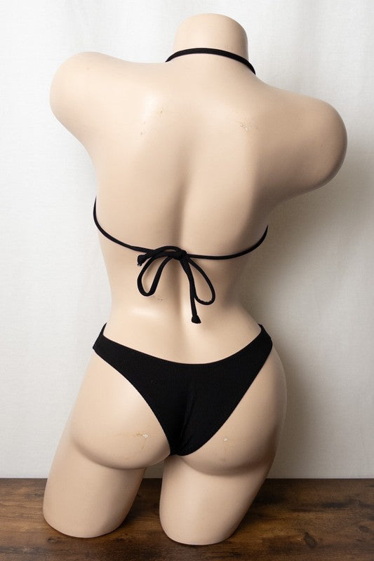 Escape Strappy Bikini Set Solid S1-M1-L1 3 pcs 1 pack (Copy)