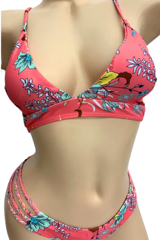 Oriental Flower Mix High Leg Bikini S1-M1-L1 3 pcs 1 pack