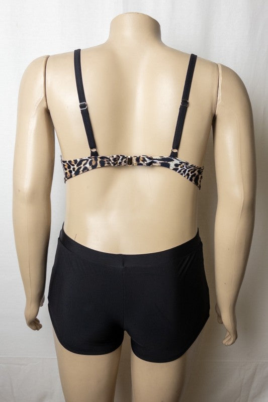 Wild Glam Plus Size Swimsuit Shorts Set 5 pcs pack