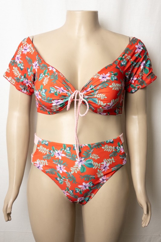 Vintage Bloom Plus Size Bikini Set 4 pcs pack