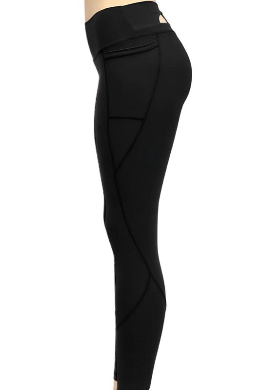Edge Cutout Back Performance Leggings S2-M2-L2 6 pcs 1 pack