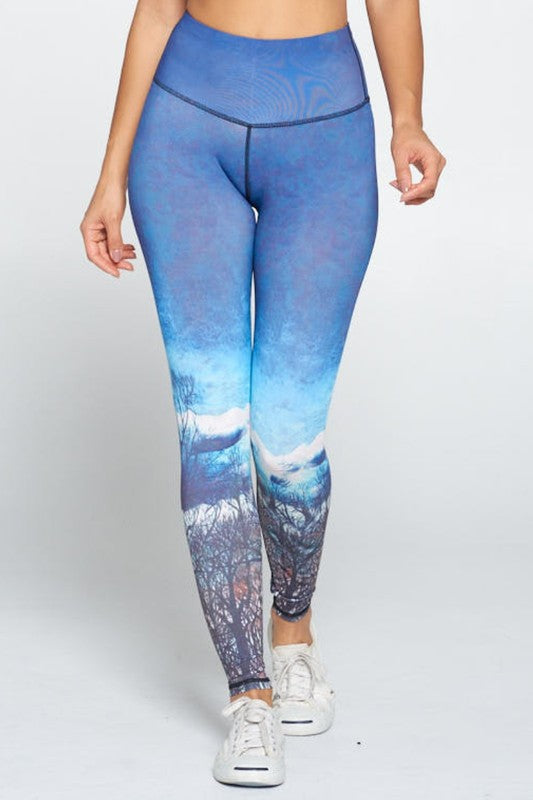Wilderness Print Yoga Legging S2-M2-L2 6 pcs 1 pack