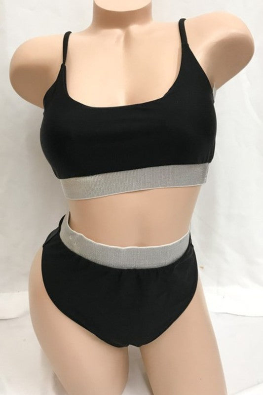 Sporty high waist 2 piece swimsuit S1-M1-L1 3 pcs 1 pack