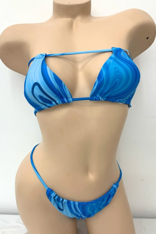 Vivid Swirl Cutout Bikini Set S1-M1-L1 3 pcs 1 pack