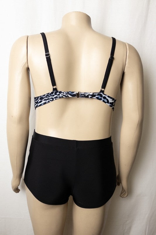 Wild Glam Plus Size Swimsuit Shorts Set 5 pcs pack