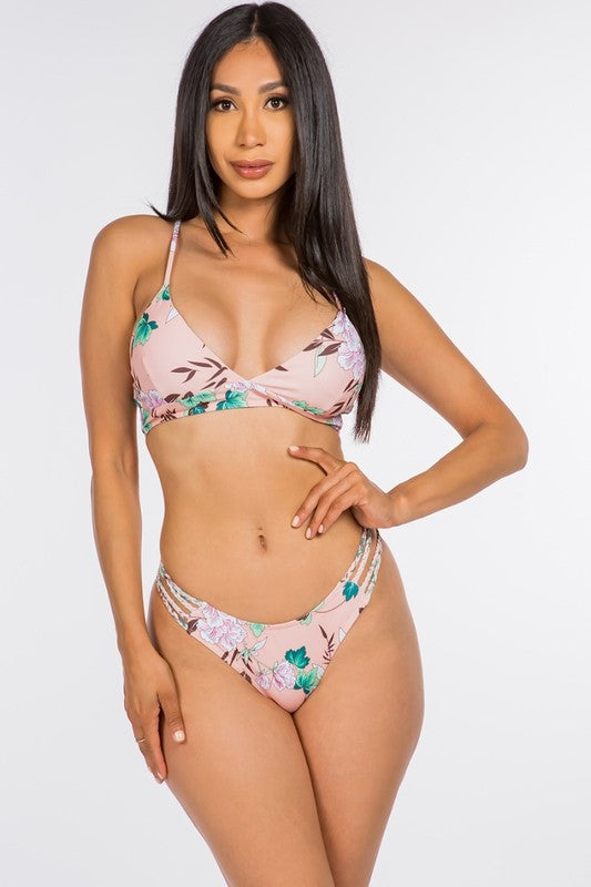Oriental Flower Mix High Leg Bikini S1-M1-L1 3 pcs 1 pack
