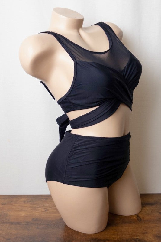 Mesh Mix Sporty Criss-Cross Bikini Set S1-M1-L1 3 pcs 1 pack