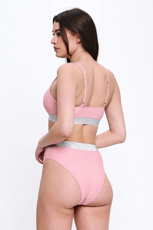 Sporty high waist 2 piece swimsuit S1-M1-L1 3 pcs 1 pack