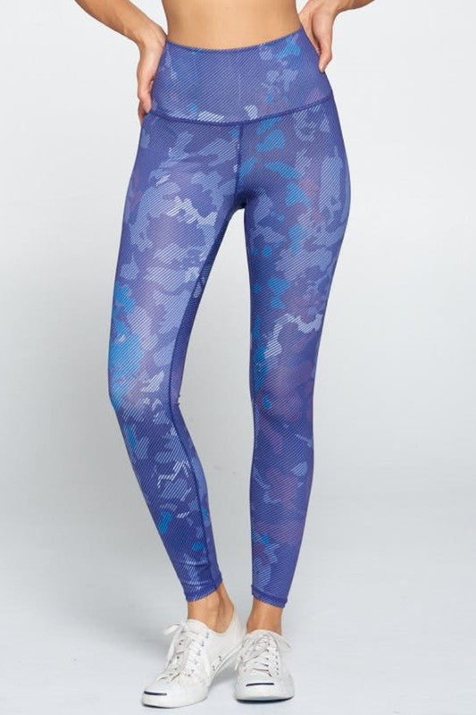 Light Camo Print Yoga Fitness Leggings Grey S2-M2-L2 3 pcs 1 pack