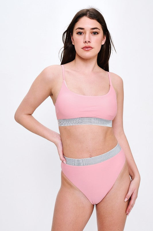 Sporty high waist 2 piece swimsuit S1-M1-L1 3 pcs 1 pack